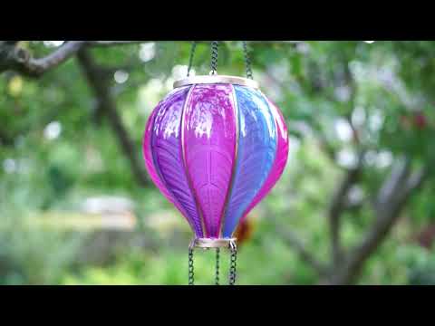 Smart Solar - Cool Flame LED Aurora Rainbow Hot Air Balloon Fiesta Lantern