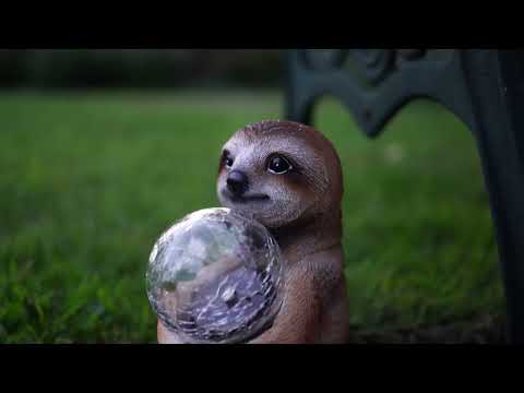 Sloth Sphere Colour Changing Orb Solar Garden Ornament