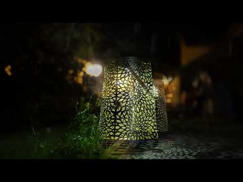 Solar Powered Muscat Metal Mosaic Lantern