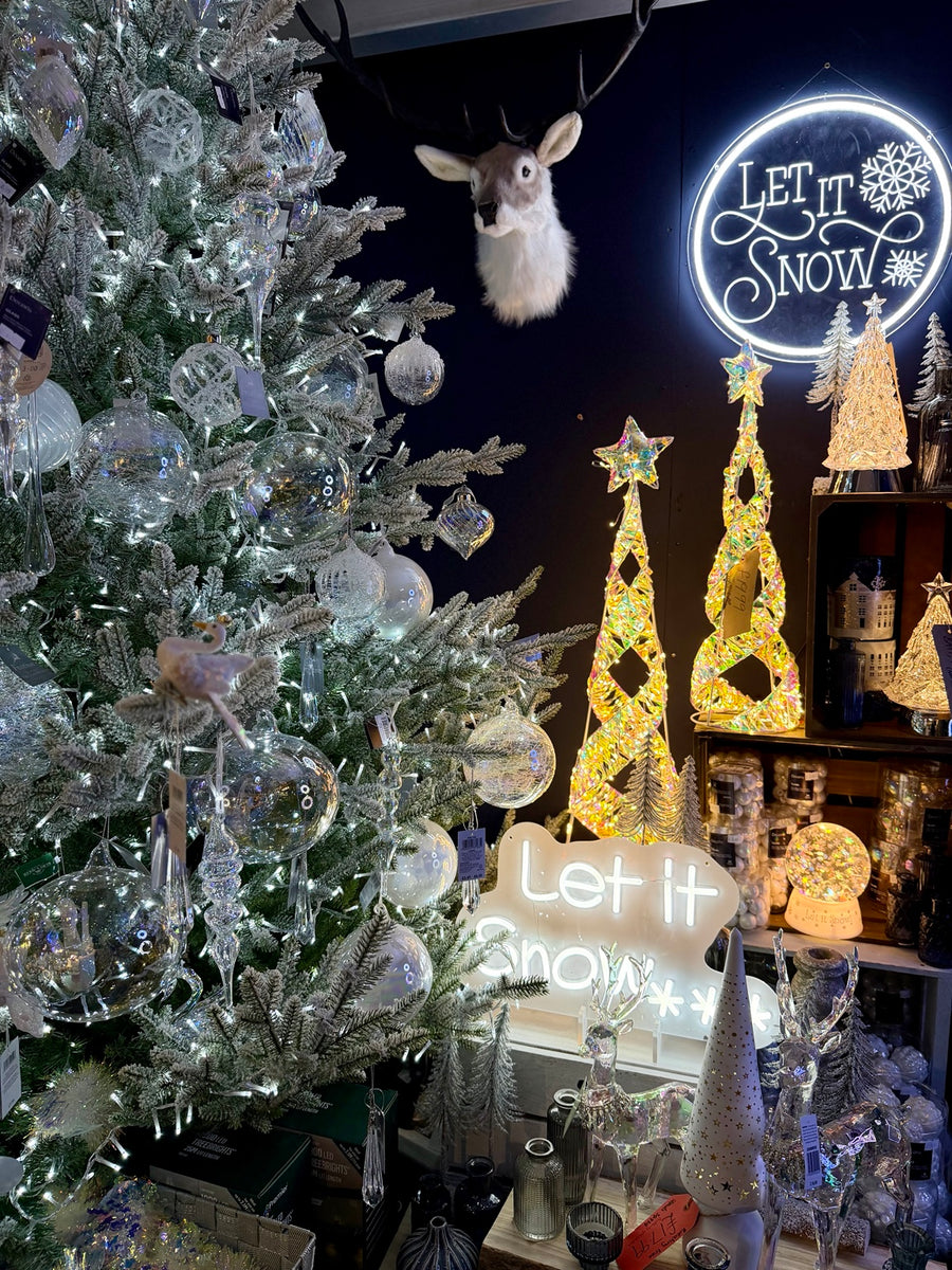 Let it snow Christmas lighting display at Southwood Garden Centre