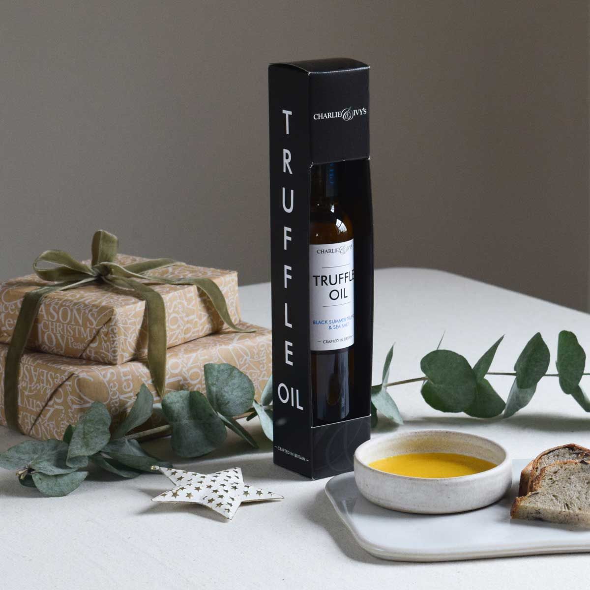 Charlie & Ivy's Truffle Oil Gift Box - Black Summer Truffle & Sea Salt