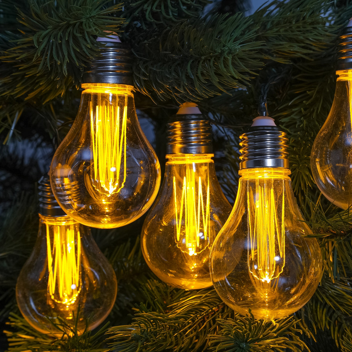 10 Connectable Edison Filament Style Bulb String Outdoor LED Lights by NOMA