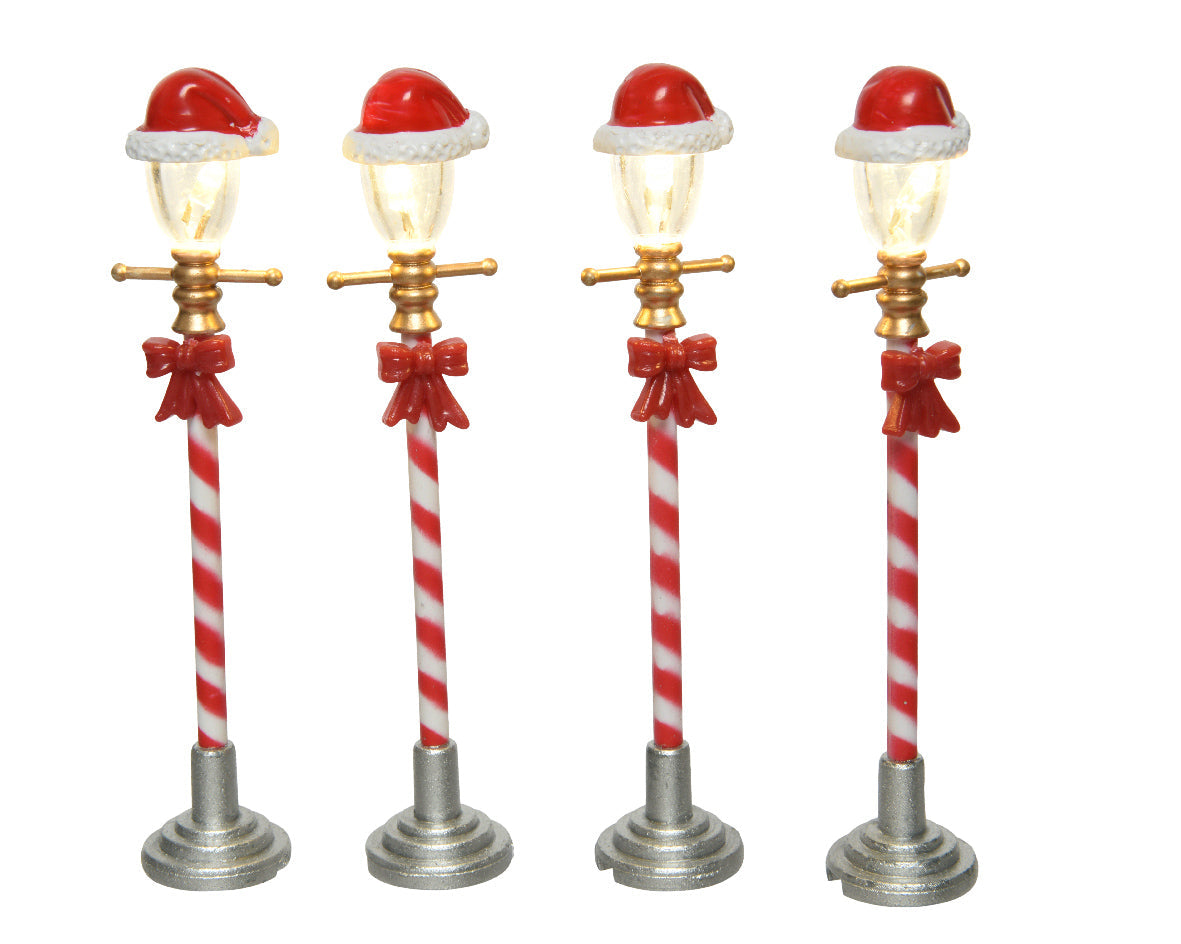 Warm White LED Candy Cane Street Light Battery Operated Christmas Vill ...