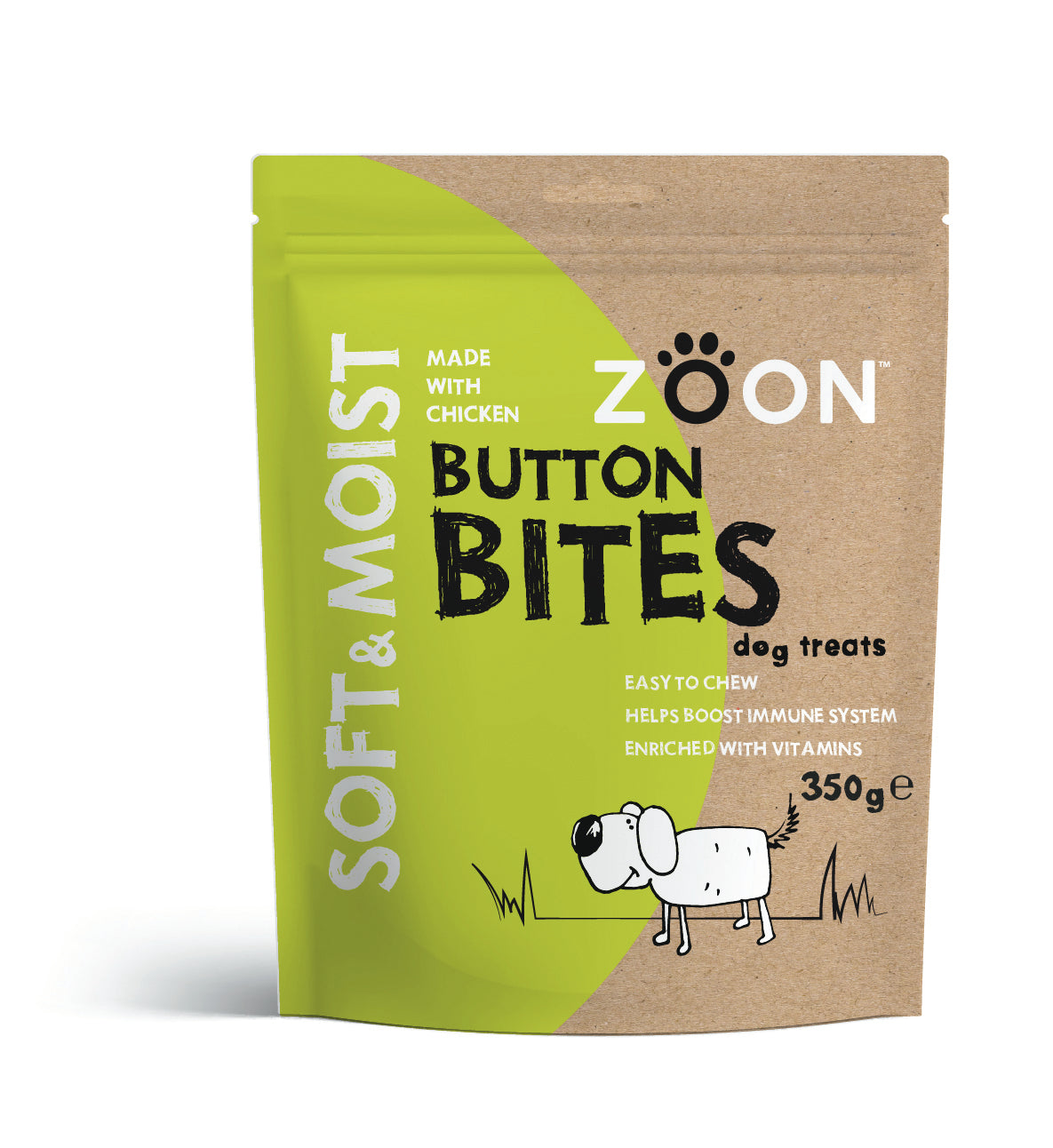 Zoon Soft & Moist - Button Bites Chicken Dog Treats - 350g