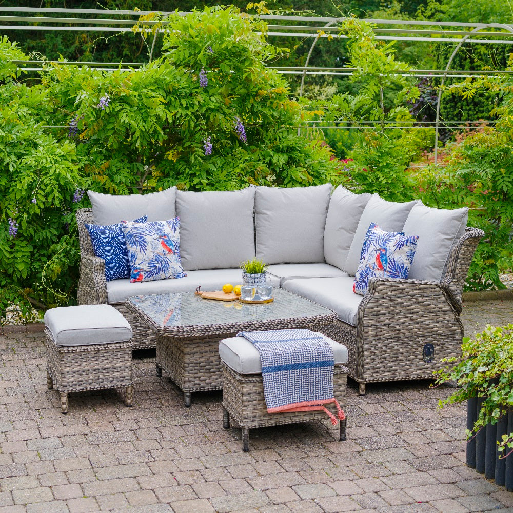Leisure Grow - Lyon Compact Modular Dining Set with Adjustable Height Table and Reclining Chairs