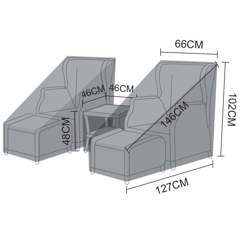 Nova Outdoor Living - Lounge Set Cover - Skylar