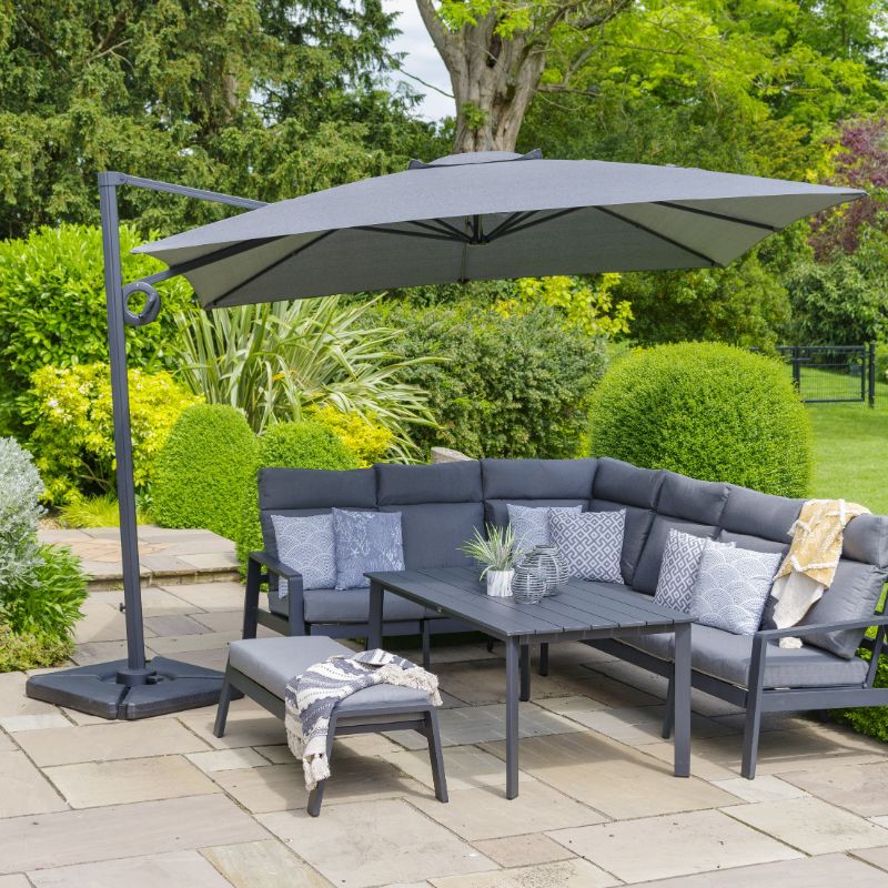 Leisure Grow - Santorini Dusk 3.0m Square Cantilever Parasol
