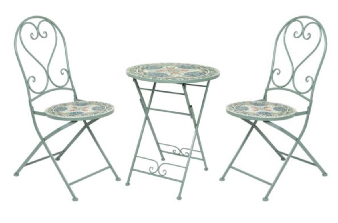 Cancun Mosaic Metal Bistro Set Southwood Garden Centre