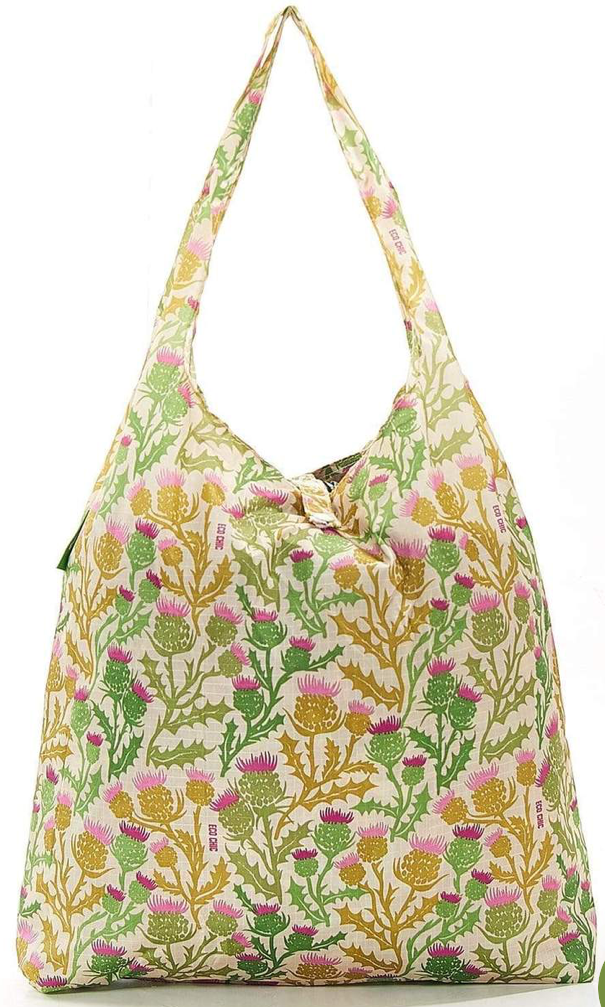 Eco Chic Lightweight Foldable Reusable Shopping Bag - Thistle