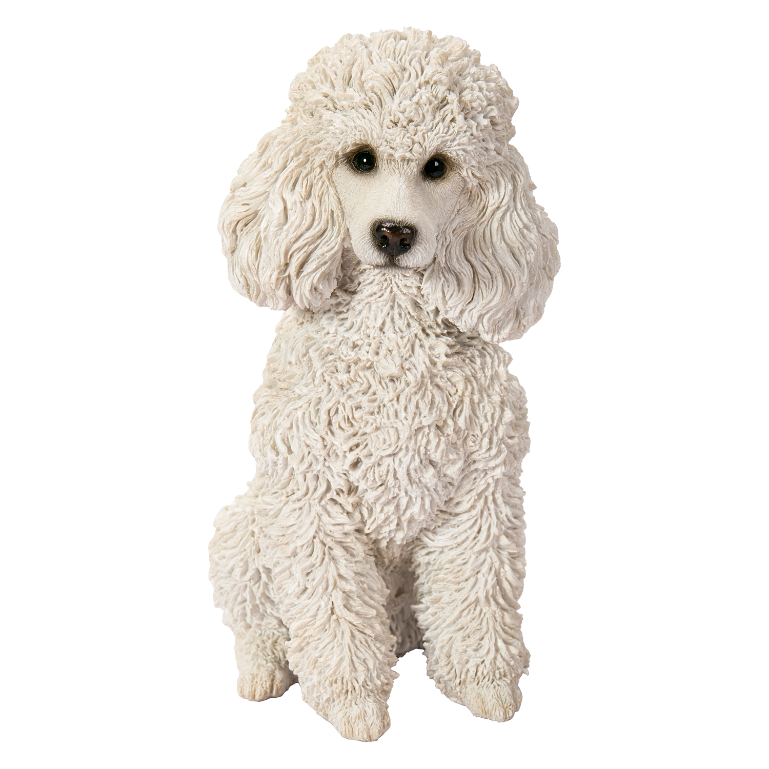 Vivid Arts White Poodle Sitting Dog Garden Ornament Southwood