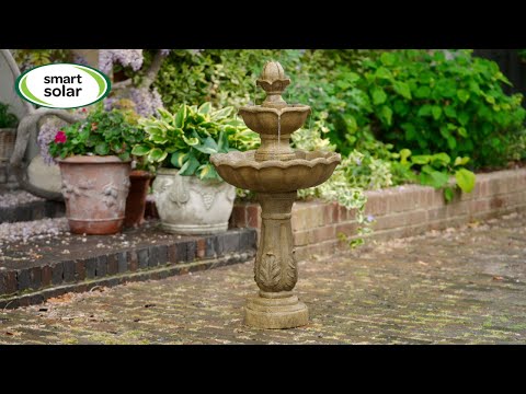 Smart Garden Solar Kingsbury 3-Tier Water Feature Fountain with Hybrid Battery Backup