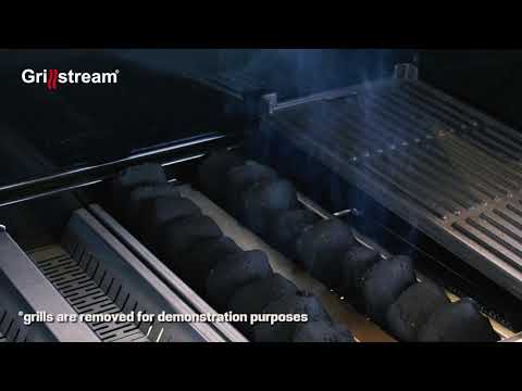 Grillstream Gourmet 4 Burner Barbecue / BBQ Gas Powered Hybrid with Side Burner & Steak Shelf Stainless Steel