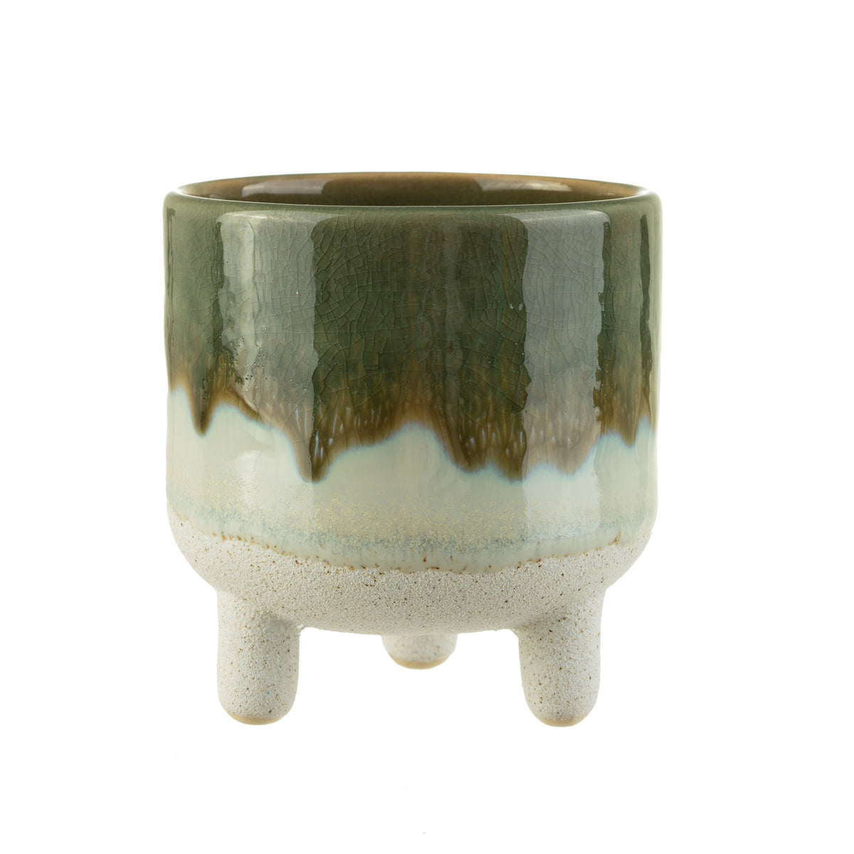 Mojave Glaze Green House Plant Pot Planter - Small