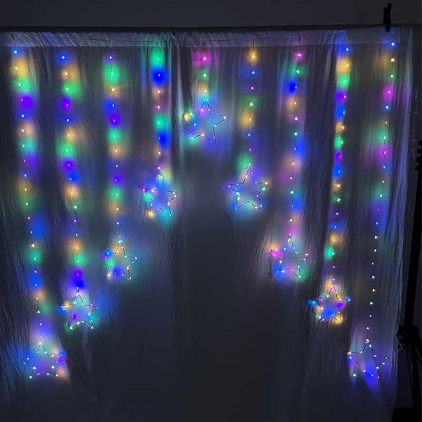 Three Kings Star Curtain String Lights - 339 LEDs – Southwood Garden Centre