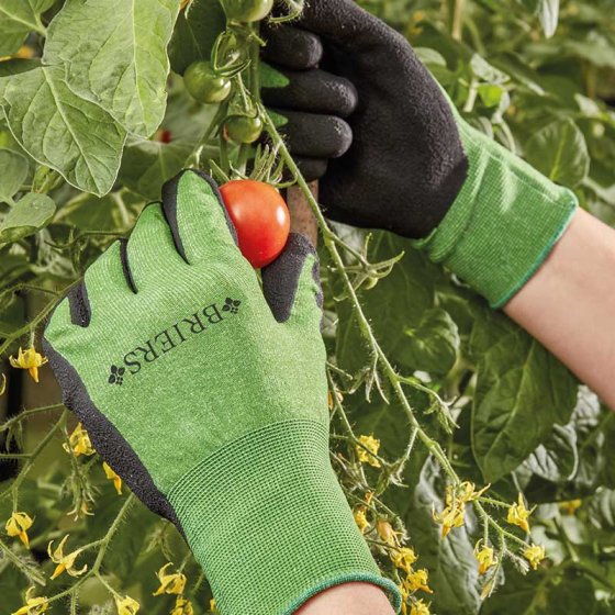 Bamboo Grips Green & Black Gardening Gloves- Various Sizes Available
