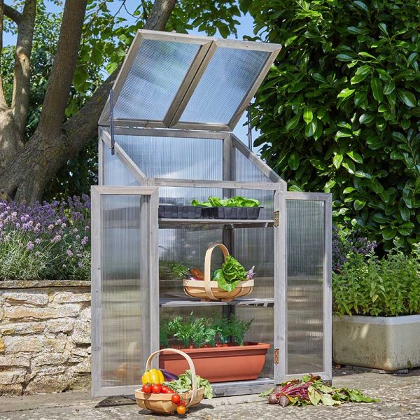 Timber GroZone Max Greenhouse - Grey Frame
