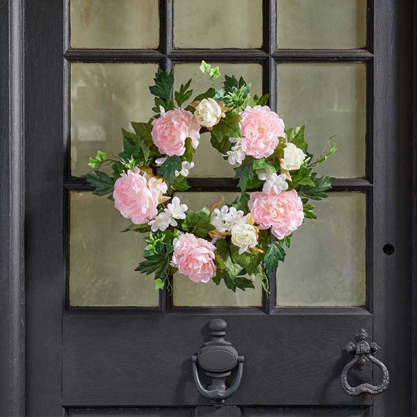 Peony Wreath Whirl - 40cm