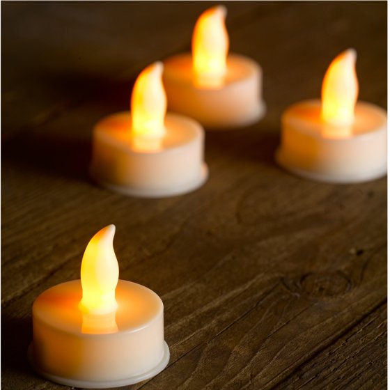 Flameless LED Battery Operated T-Light Candle - Pack of 6