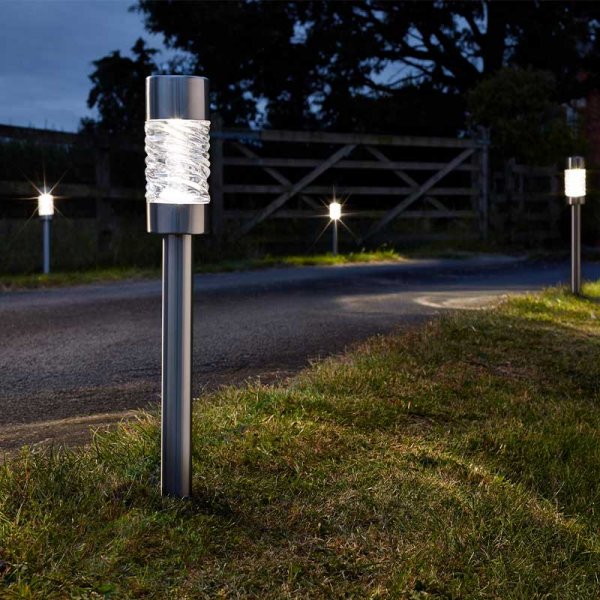 Martello Stake / Pathway Light- Solar Powered- Pack of 3