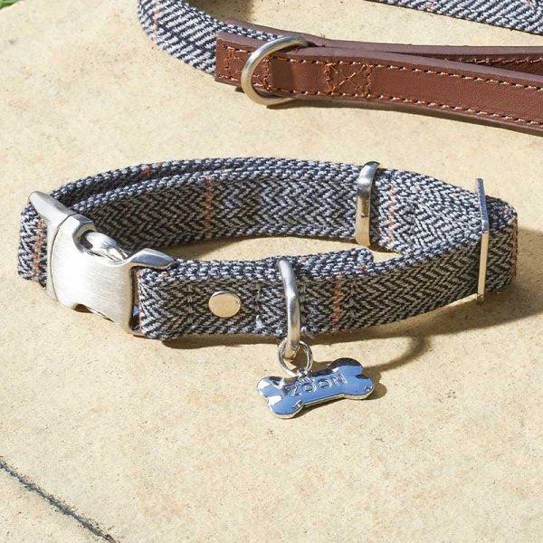 Zoon Walkabout Country Dog Collar - Slate Grey