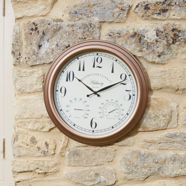 Astbury Wall Clock & Thermometer - 12in