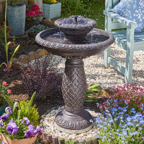 Smart Garden Solar Powered Versailles Tiered Water Feature / Fountain
