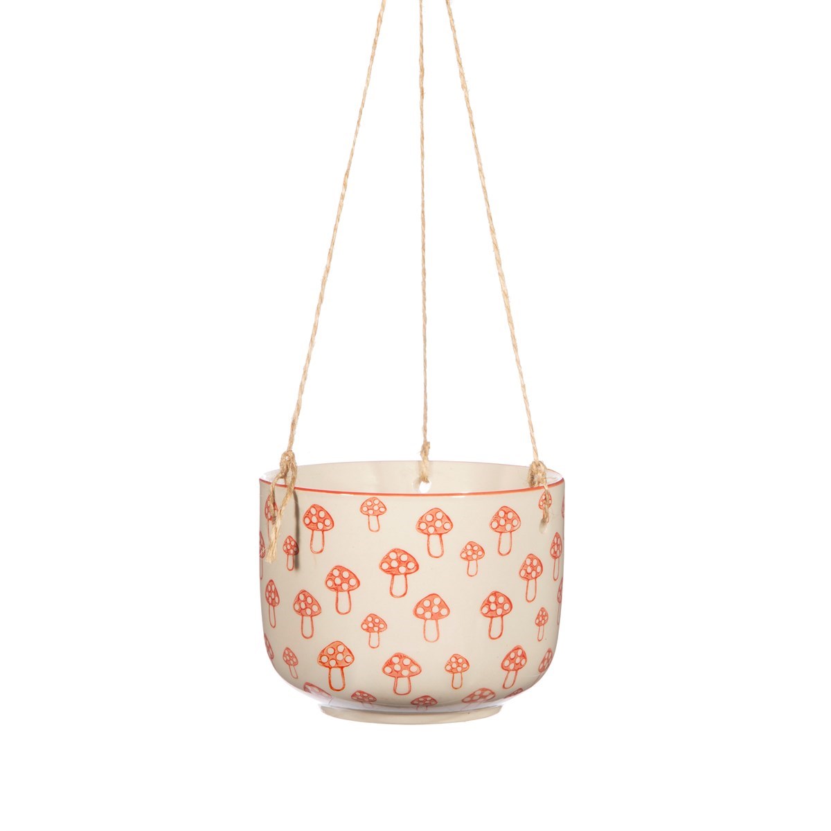 Mushroom Print Hanging House Plant Pot Planter