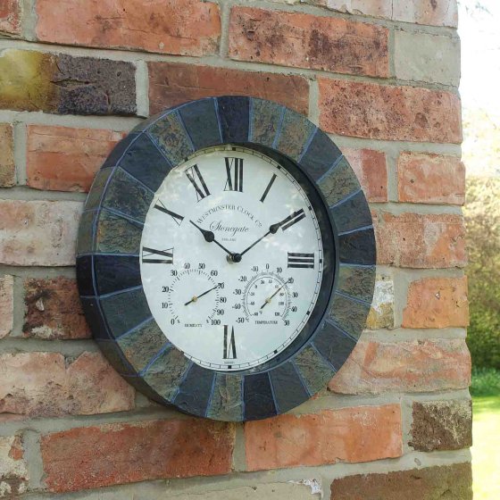 Stonegate Wall Clock & Thermometer