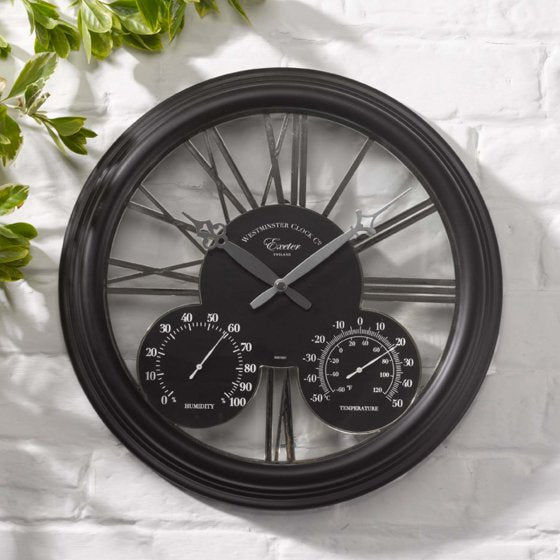 Exeter Wall Clock & Thermometer