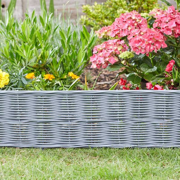 Classic Rattan DécorEdge Garden Edging Slate Grey - 35cm x 1m
