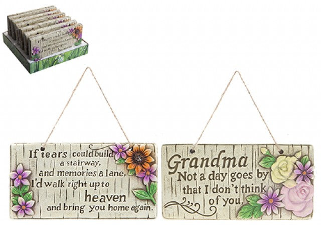 Rectangle Sentiment Garden Plaque