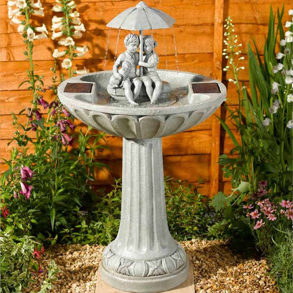 Smart Garden Solar Powered Umbrella Water Feature / Fountain