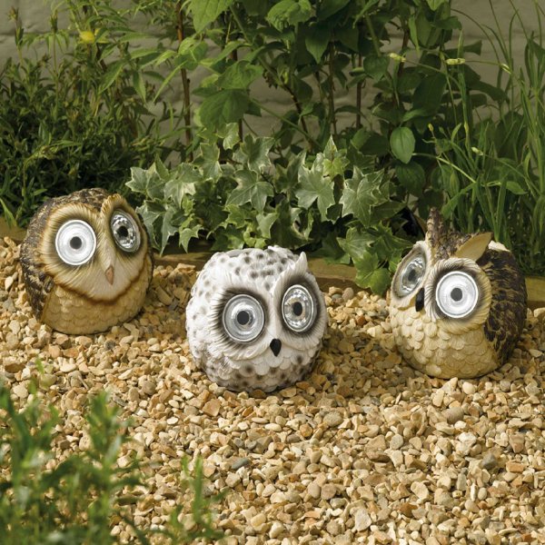 Solar Powered Owl with Light Up Eyes- Bright Eye Owl