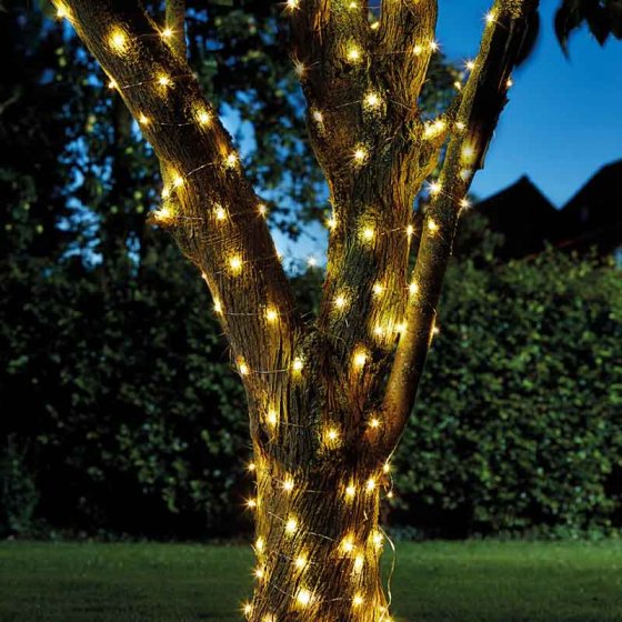 Warm White Firefly Wire Solar Powered LED Light Strings