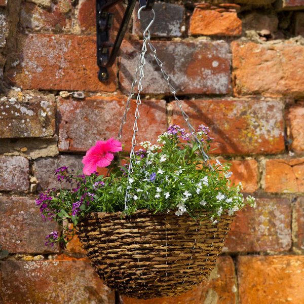 Country Rattan Hanging Basket