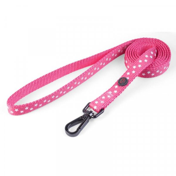 WalkAbout Dog Lead - Starry Pink Design