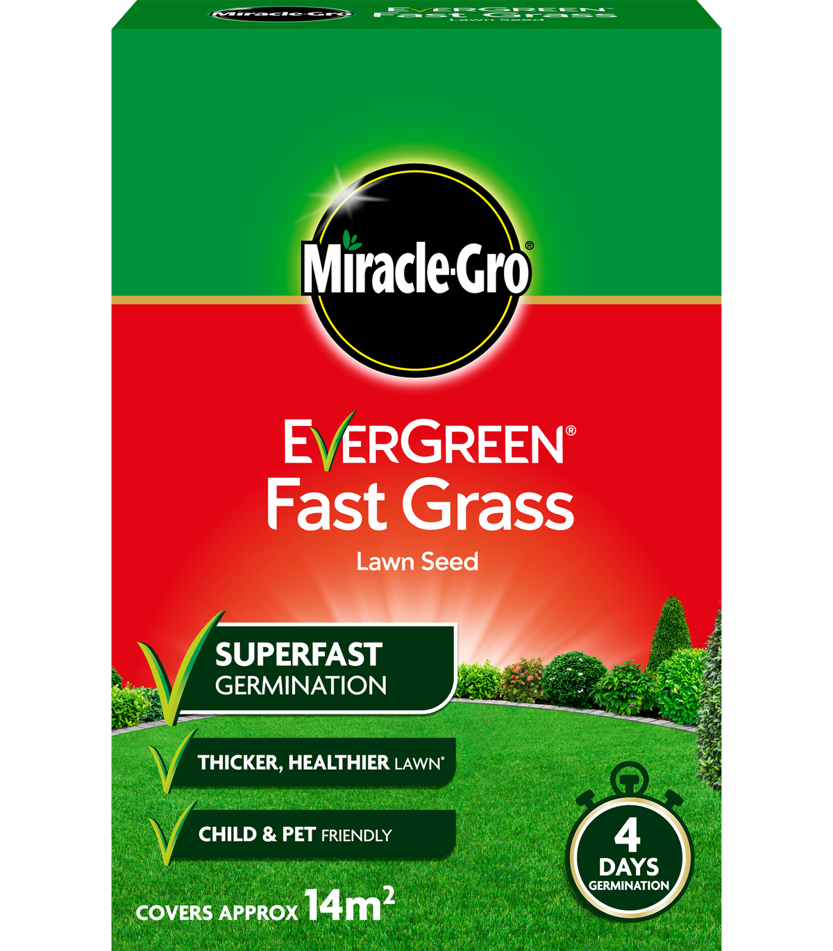 Miracle-Gro Evergreen Fast Grass Lawn Seed- 420g